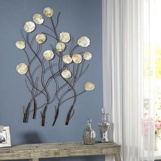 One Allium Way Maria Metal Capiz Wall Decor (OAWY1413)