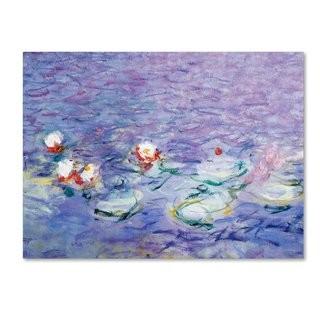 Trademark Fine Art Water Lilies II 1840-1926 by Claude Monet Painting Print on Wrapped Canvas (HYT1477_11826138)
