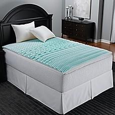 SLEEP ZONE 5-ZONE FOAM FULL MATTRESS TOPPER IN BLUE                                                 