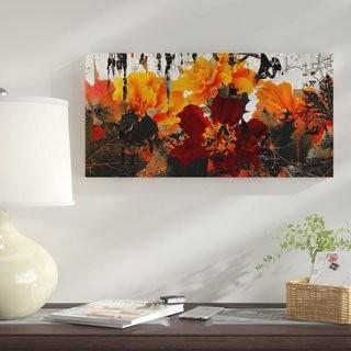 The Holiday Aisle 'Fall Ink XV' Framed Graphic Art on Wrapped Canvas (THLY5921_28244085)