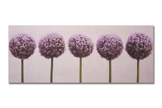Alcott Hill 'Row Of Alliums' Photographic Print on Wrapped Canvas (ACOT4235)