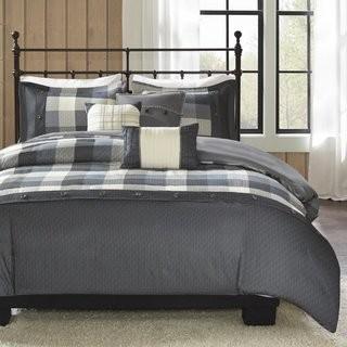 Loon Peak King City 6 Piece Duvet Cover Set (LOPK4505_23509394_23509396) - Grey - King
