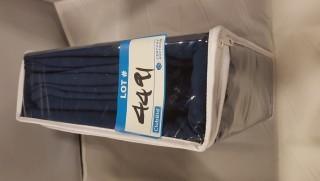 Bare Home 1800Ultra Collection - King - Sheets - Red - K-4pc- Estate Blue