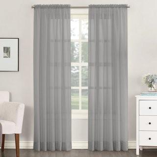 No. 918 Millennial Emily Solid Sheer Rod Pocket Single Curtain Panel (LCTN1027_16914753_16914751) - Grey - 59" x 63"