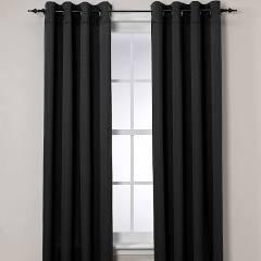 INSOLA(TM) ODYSSEY 84-INCH INSULATING WINDOW CURTAIN PANEL IN BLACK                                 