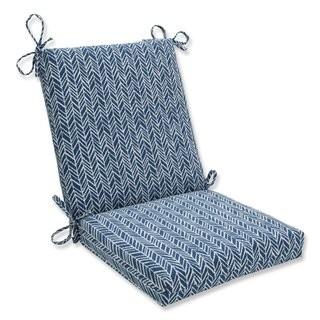 Pillow Perfect Herringbone Dining Chair Cushion (PWP6380_20827900) - Blue