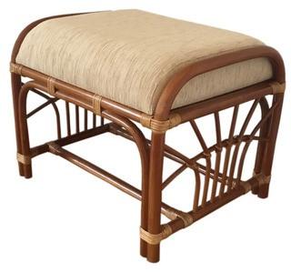 Rattan Wicker Home Furniture Nikki Ottoman (ALDA1005_19217760) - Lt. Brown