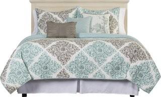 Alcott Hill Avebury 6 Piece Coverlet Set (ALCT4991-1655696716556968) - Aqua - King