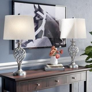 Three Posts Raleigh Lattice Urn 26.75 Table Lamp (TRPT2767) - Set of 2