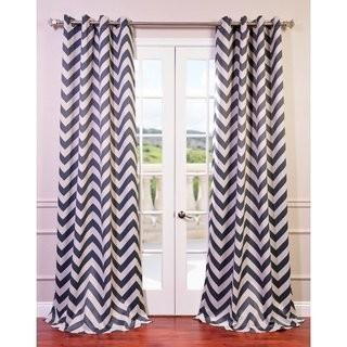 Latitude Run Angel Chevron Grommet Blackout Thermal Rod Pocket Single Curtain Panel (LATR3067_19024488) - 50" x 84" - Grey - 2 pcs