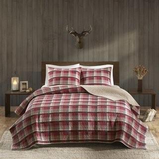 Woolrich Tasha 3 Piece Reversible Quilt Set (WLR1256_18531225_18540245) - King - Red