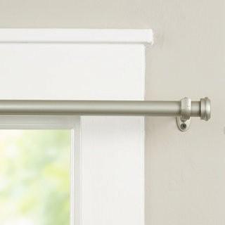 Wayfair Basics Wayfair Basics End Cap Single Curtain Rod & Hardware Set (WFBS1647-1891388118913880) - Matte Blk