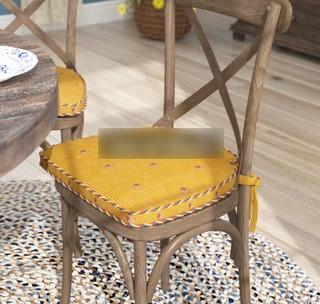 August Grove Tailored Dining Chair Cushion - (AGGR6299) - Dijon & Russet - 3 Pcs