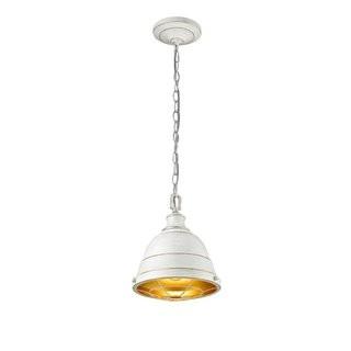 Beachcrest Home Elinna 1-Light Foyer Mini Pendant (BCHH8885_23573015) - French White