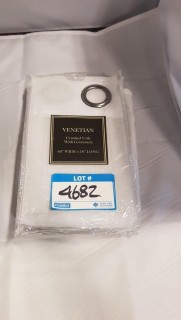 Venetian Crushed Voile - White 60" x 18" - 2pcs