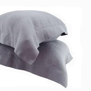 Gracie Oaks Nahyun Linen Euro Sham - DK Grey (GRKS8117_24236189_24236194)