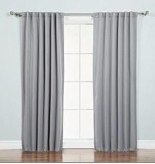 BHF - Linen collection - 2 Curtain panels - Cream - Grey - 52" x 84"