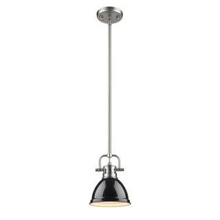 Beachcrest Home Bodalla 1-Light Metal Mini Pendant - Black(BCHH4973_21904626_21904633_21904639)