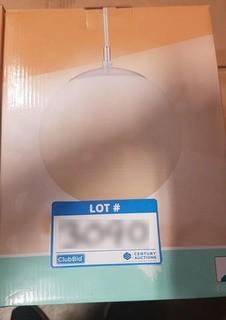 Cudahy 1-light pendant 59"x7"x7", Silver & White 90007A