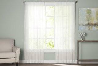 Wayfair Basics Wayfair Basics Solid Sheer Rod Pocket Curtain Panels (WFBS1832_23714578_23714570) - White - 50" x 120" - 2 pcs