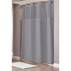 HOOKLESS(R) WAFFLE 71-INCH X 74-INCH FABRIC SHOWER CURTAIN IN FROST GREY