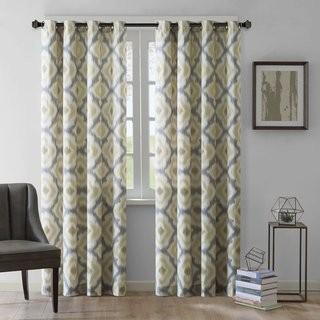 Andover Mills Wilson Ikat Semi-Sheer Grommet Single Curtain Panel (ANDV4044_27419007_27419012) - Yellow
