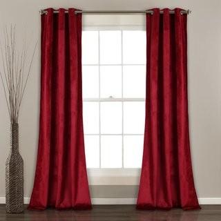 Mercer41 Belknap Solid Room Darkening Grommet Curtain Panels (MCRF3939_23151867) - Burgundy - 38"x 84" each Panel - 2sets of 2 Panels