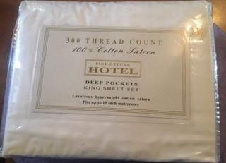 400 Thread Count - Deep Pocket Hotel Sheet - Cream - King