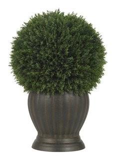 Nearly Natural Cedar Ball Topiary in Decorative Vase (TXN1158)