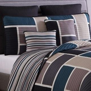 Mercury Row 7 Piece Reversible Quilt Set (MCRR2609_15739944_15739948) - Queen - Blue