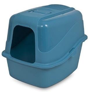 Petmate Kitty Komplete Jumbo Hooded Litter Pan and Hood Peacock/Slate