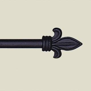 Fleur de Lis Living Black Curtain Rod - Petite Oval - (FDLL3271)