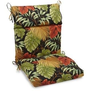 Freeport Park Outdoor High Back Adirondack Chair Cushion (FRPK1469_23979442_23979431) - Tropique Raven Color