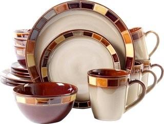 Bloomsbury Market Virgina 16 Piece Dinnerware Set, Service for 4 (BLMK1929_26881930) - Brown