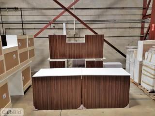10 Cabinet Galley & Island Shaped Kitchen - 4354-012 - Ebony