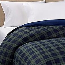 THE SEASONS COLLECTION(R) REVERSIBLE FLANNEL TWIN DUVET COVER IN BLACKWATCH