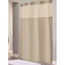 HOOKLESS(R) WAFFLE 71-INCH X 74-INCH FABRIC SHOWER CURTAIN IN TAUPE