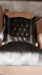 GDF Studio - Velvet Wing Back Chair - 36794.00FDGY