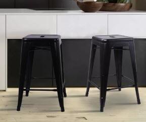 Williston Forge Caine 24 Bar Stool (WLFR6709_25723095) - set of 4 - Gunmetal Grey