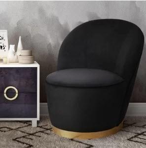 Mercer41 Hollinger Barrel Chair (TOVF2119_27812007) - Blk