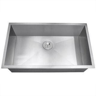AKDY 33 x 22 Undermount Kitchen Sink with Dish Grid and Drain Strainer Kit (GDVT1136)
