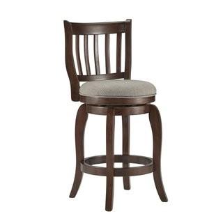 Three Posts Morgan 24 Swivel Bar Stool (THRE4420_17009204) - DK Grey Linen