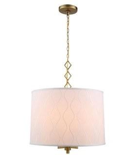 Red Barrel Studio Marbleton 4-Light Drum Pendant (RDBT2901_23155812) - White Bronze