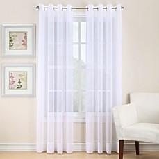 VOILE 108-INCH SHEER GROMMET WINDOW CURTAIN PANEL IN WHITE