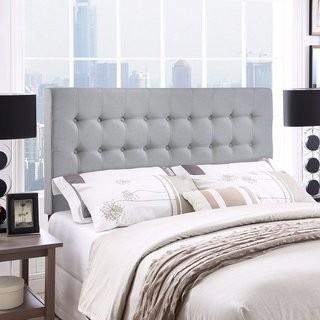 Zipcode Design Gigi Queen Upholstered Panel Headboard (ZIPC7623) - Grey