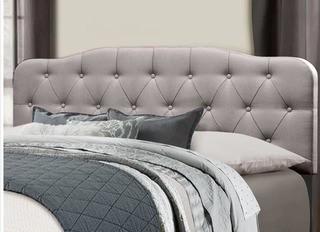 Hillsdale Furniture Nicole Upholstered Panel Headboard (HF10665_27107992) - Stone - Queen