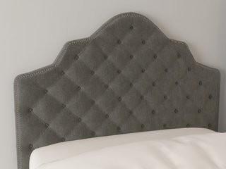 Willa Arlo Interiors Christophe Upholstered Panel Headboard (WLAO4030) - Full - Grey Beige