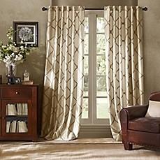 GARRISON EMBROIDERED INTERLINED 84-INCH WINDOW CURTAIN PANEL IN IVORY