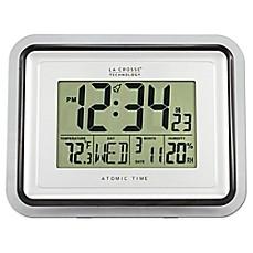 LA CROSSE TECHNOLOGY CLEAR FRAME ATOMIC DIGITAL WALL CLOCK