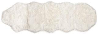 House of Hampton Lucille Faux Fur White Indoor/Outdoor Area Rug (HOHM7033)